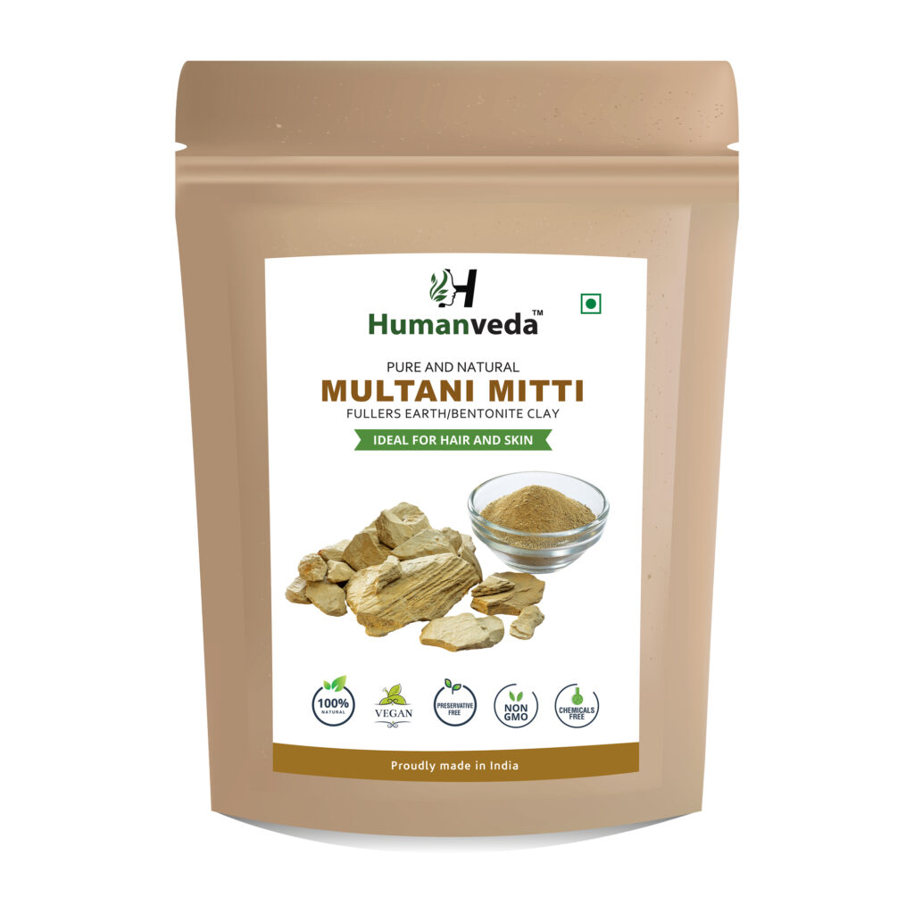 Humanveda 100% Natural Multani Mitti powder for Face Pack | Fuller’s Earth , Bentonite Clay (200 Grams)