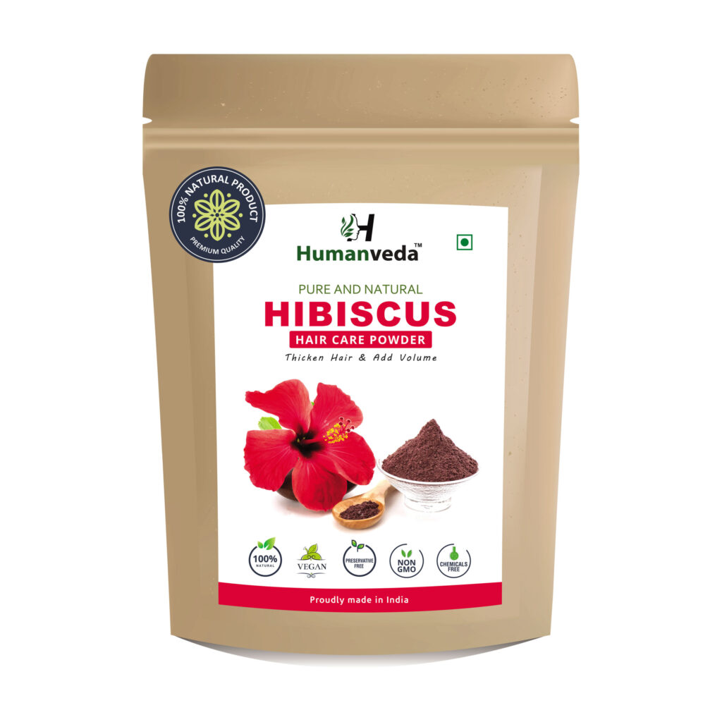 Humanveda Natural Hibiscus Flower Powder | Hibiscus rosa-sinensis For Skin Care & Face Pack -(100g)